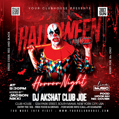 Halloween Flyer club club party costume party dj night flyer design flyer template halloween halloween 2024 halloween costume party halloween flyer halloween night halloween party halloween week halloween2024 holiday horror night instagram scary party spooky month spooky season