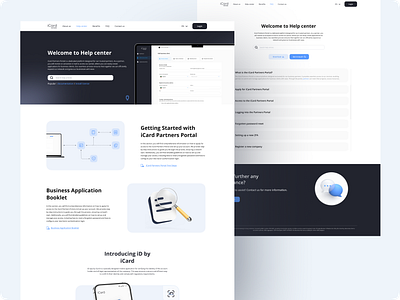 iCard Partners Help center (concept) 3d dailyui design dribbble dribbblers dribbblesub faq figma graphic graphic design help center ui userinterface web web design webdesign website