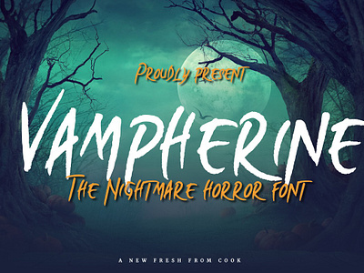 Vampherine – Nightmare Horror Font best blood brush ghost handwritten horror new night nightmare october old pumpkin retro script textured trend typeface typography vintage web