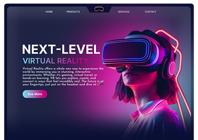 VIRTUAL REALITY design figma landing product design ui uiux website design