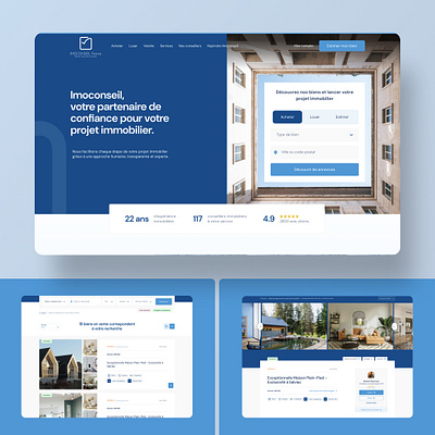 Refonte site immobilier - Design UI UX home homepage immobilier real estate search ui ui design ux design webdesign