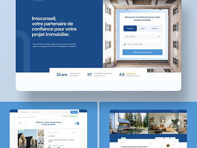 Refonte site immobilier - Design UI UX home homepage immobilier real estate search ui ui design ux design webdesign