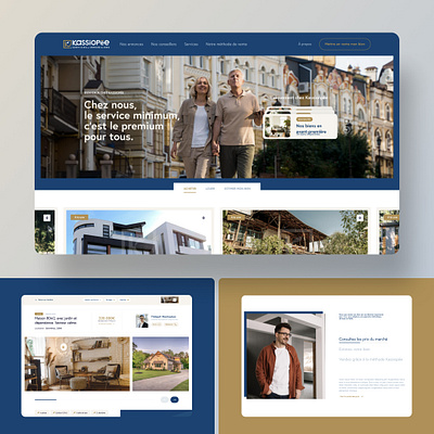 Création site immobilier - UI UX Design branding homepage immobilier real estate ui design ux design webdesign