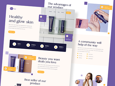 Curology - Skincare Marketplace Landing Page aesthetic beauty branding graphic design landing page skincare ui ui ux uxui website website design