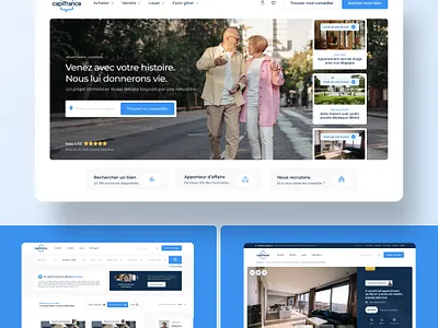 Real Estate website - UI UX Design branding homepage immobilier real estate ui ui design ux design webdesign