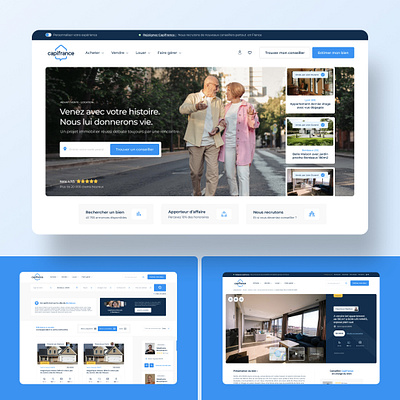 Real Estate website - UI UX Design branding homepage immobilier real estate ui ui design ux design webdesign