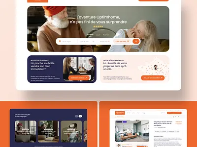 UI Design site immobilier branding homepage immobilier real estate ui design ux design webdesign