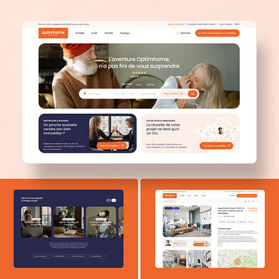 UI Design site immobilier branding homepage immobilier real estate ui design ux design webdesign