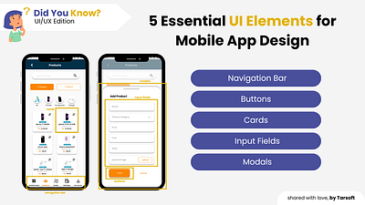 5 Essential UI Elements for Mobile App Design mobileappdesign uielements uiknowledge uiux