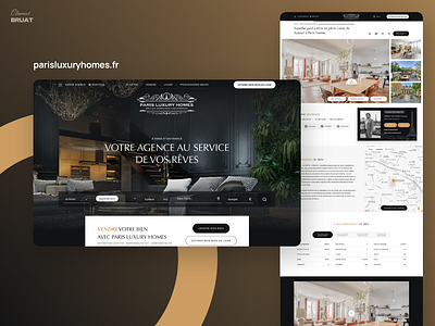 Luxury Real Estate Website architect branding homepage hotel immobilier luxury real estate ui design ux design webdesign