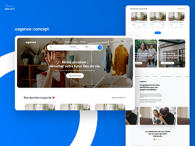 Real estate agency - Concept UI Design bento branding google homepage immobilier real estate ui design ux design webdesign