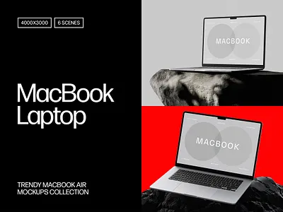 MacBook Air Mockup Set app apple computer device download laptop macbook macbook air macos mockup notebook pc photoshop pixelbuddha psd realisitc screen template ui ux