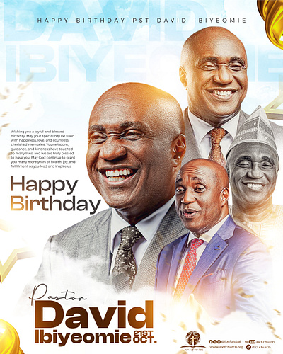 BIRTHDAY FLIER (DAVID IBIYEOMIE) 3d animation branding graphic design logo motion graphics ui