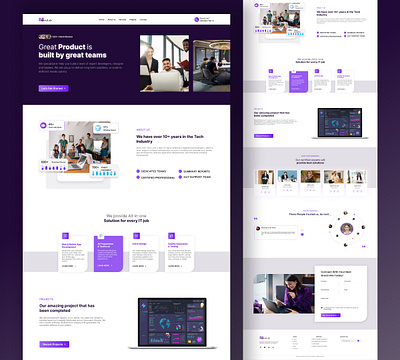 NextLab-Software Company landing page UI/UX design behance figma landingpage softwaer company ui uiux user interface ux ux research website