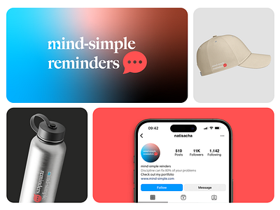 Mind-Simple Reminders: Clean & Minimal Brand Design brand branding design graphic graphic design identity desing illustration kit desing logo logo desing mind simple reminders social social media desing typographic typography ui ux vector