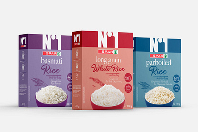 Spar N°1 Rice and groats packages adobe illustrator adobe photoshop basmati food packaging label packaging design long grain packaging parboiled rice spar