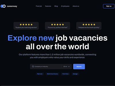 Job Finding Website -Career- Way design graphic design ui ux website