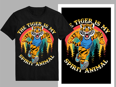 The tiger is my spirit animal t-shirt design international tiger day royal bengal tiger shirt t shirt design tee tiger art tiger cartoon tiger character tiger day tiger drawing tiger head tiger illustration tiger logo tiger png tiger print tiger tatoo tiger year trendy t shirt tshirt typography