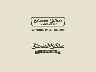 Edward Collins Landscape branding graphic design logo typography vector