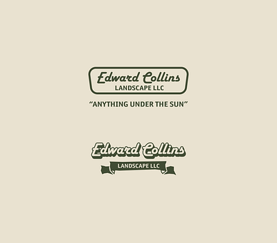 Edward Collins Landscape branding graphic design logo typography vector