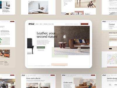 Stolz Website belgium branding brussels design furnitures graphic design leather responsive ui ui desi ux