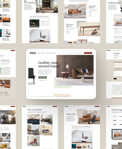 Stolz Website belgium branding brussels design furnitures graphic design leather responsive ui ui desi ux