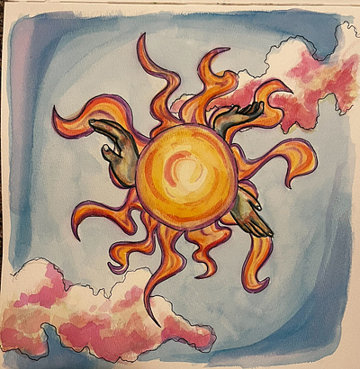 Sun Hands - Watercolor