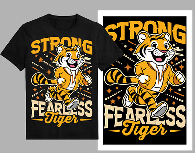 Strong fearless tiger t-shirt design international tiger day royal bengal tiger t shirt shirt t shirt design tee tiger art tiger cartoon tiger character tiger day tiger drawing tiger head tiger illustration tiger logo tiger png tiger print tiger tattoo tiger year trendy t shirt tshirt typography