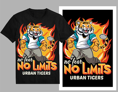 No fear, no limits urban tigers t-shirt design international tiger day royal bengal tiger t shirt shirt t shirt design tee tiger art tiger cartoon tiger character tiger day tiger drawing tiger head tiger illustration tiger logo tiger png tiger print tiger tattoo tiger year trendy t shirt tshirt typography design