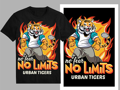 No fear, no limits urban tigers t-shirt design international tiger day royal bengal tiger t shirt shirt t shirt design tee tiger art tiger cartoon tiger character tiger day tiger drawing tiger head tiger illustration tiger logo tiger png tiger print tiger tattoo tiger year trendy t shirt tshirt typography design