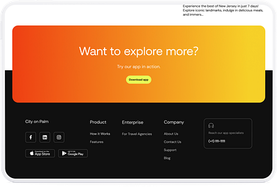 AI Mobile App Website Footer Design ai app black brand identity cta footer gradient landing landingpage mobile mobile app web webpage website