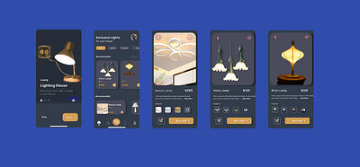 Smart Lamp Mobile App Ui Design 3d animation branding graphic design logo motion graphics ui