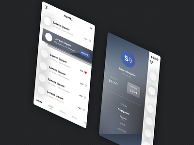 Followers App brand branding design dribbble followers follow follower following graphic design icon map location icons print designer illustration illustrator ai jobs meetups menu navigation perspective mock up photoshop psd senior designer shots designers teams typo typography ui ux ui ux designer user profile