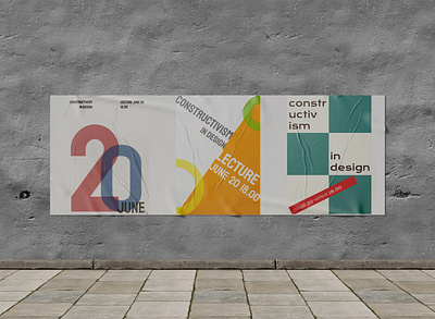 Posters for the exhibition Constructivism in design adobe illustrator consrtuctivism poster