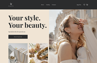 Online Shop Shot - Jewelry branding design figma illustration jewelry landing logo ui ux