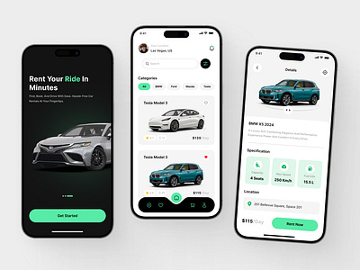 Car Rental App Design carrentalapp dailyui designinspiration mobileapp ui uidesign ux uxdesign