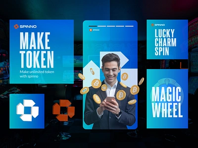 Spinno - Logo for web3 spinning game blockchain gaming logo branding crypto gaming logo icon logo lucky spin logo modern logo nft gaming logo spinning top logo spinno future logo spinno jackpot logo spinno logo spinno token logo web3 gaming logo