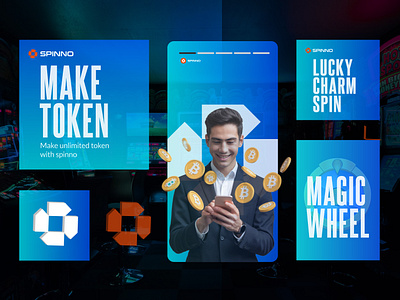 Spinno - Logo for web3 spinning game blockchain gaming logo branding crypto gaming logo icon logo lucky spin logo modern logo nft gaming logo spinning top logo spinno future logo spinno jackpot logo spinno logo spinno token logo web3 gaming logo