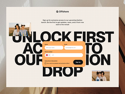 Fashion Launch Teaser - Exploration coming soon desktop exclusiveaccess exploration fashion landing page launch teaser ui uidesign userinterface website