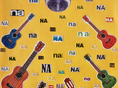 Paper collage: na na na graphic design paper collage