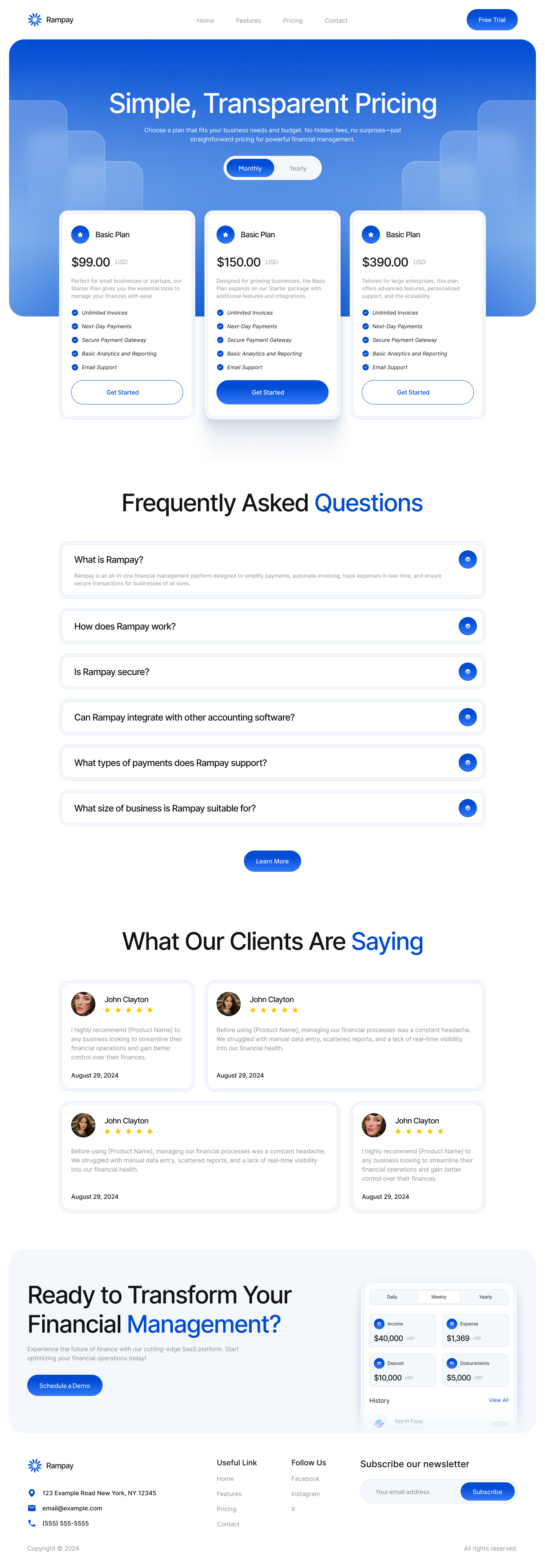 Pricing Page Webflow template design ui ux web design