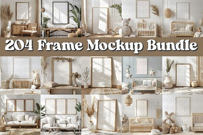 Frame Mockup Bundle, 204 Wall Art Mockup elevate your bedroom decor style modernity meets functionality style style speaks trend on wooden frame