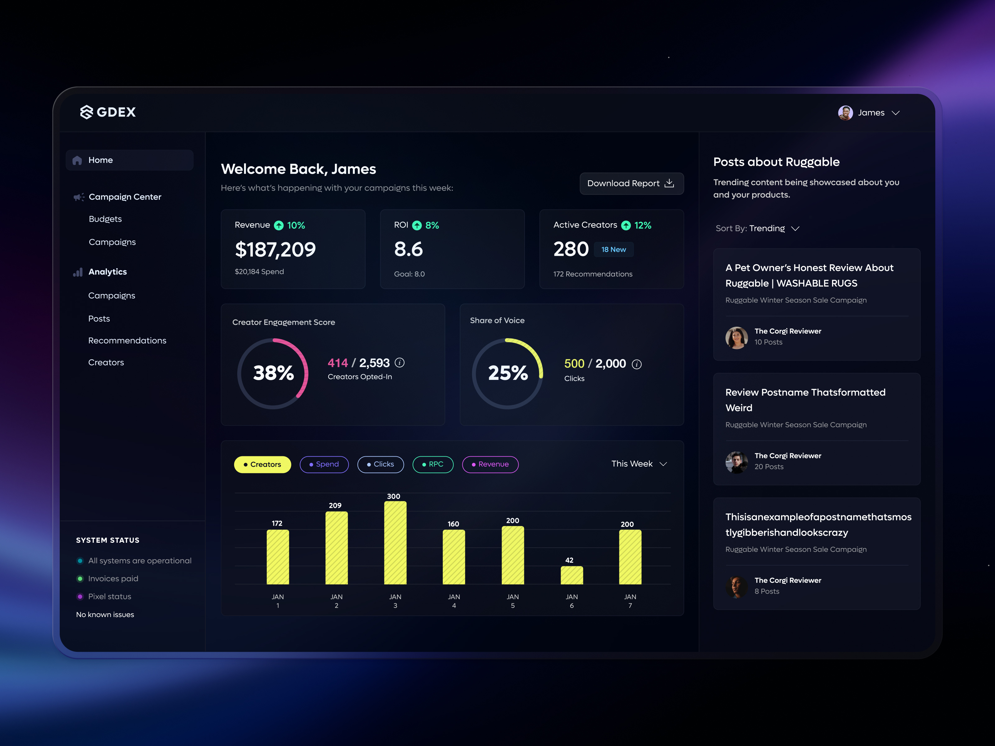Example of Saa S, Crm & Admin Dashboard UI UX Design