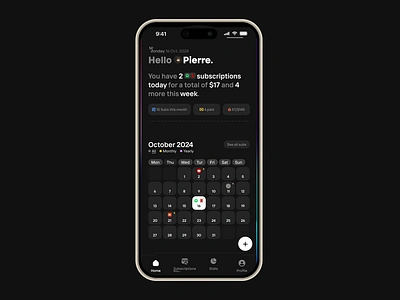 Subscriptions app app apple design mobile modern productivity subscription ui ux