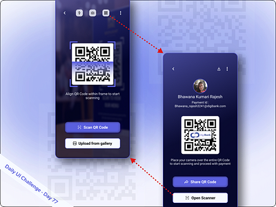 Daily UI Challenge #77 - A QR code scanning interface daily ui challenge design hype 4 academy square.one ui ux ux design