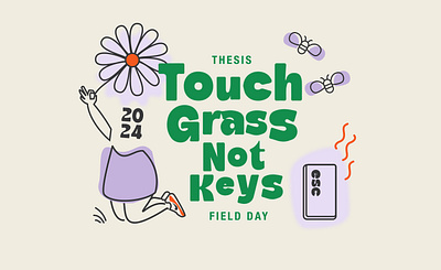 Touch Grass Tee Shirt field day figma t shirt touch grass typography