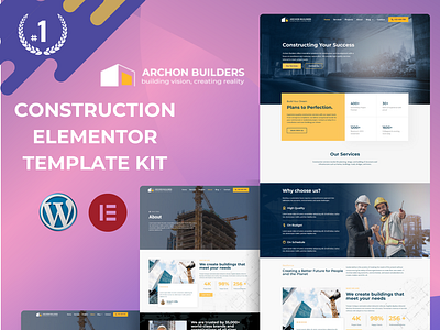 Construction Elementor Template Kit building construction constructionlife constructionsite elementor instagood