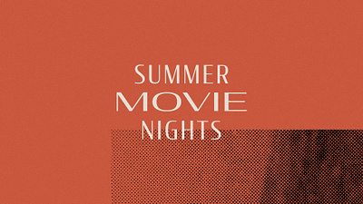 Summer Movie Nights | Concept 01 block party branding classy event halftone hollywood identity james bond logo movie neighborhood summer vintage