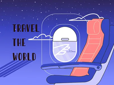 Peace of mind illustration 2d illustration design illustration plane rest ticket travel trip