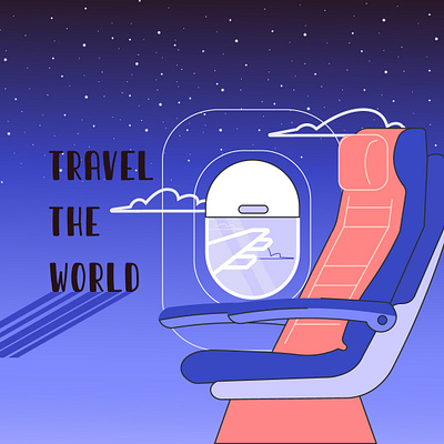 Peace of mind illustration 2d illustration design illustration plane rest ticket travel trip